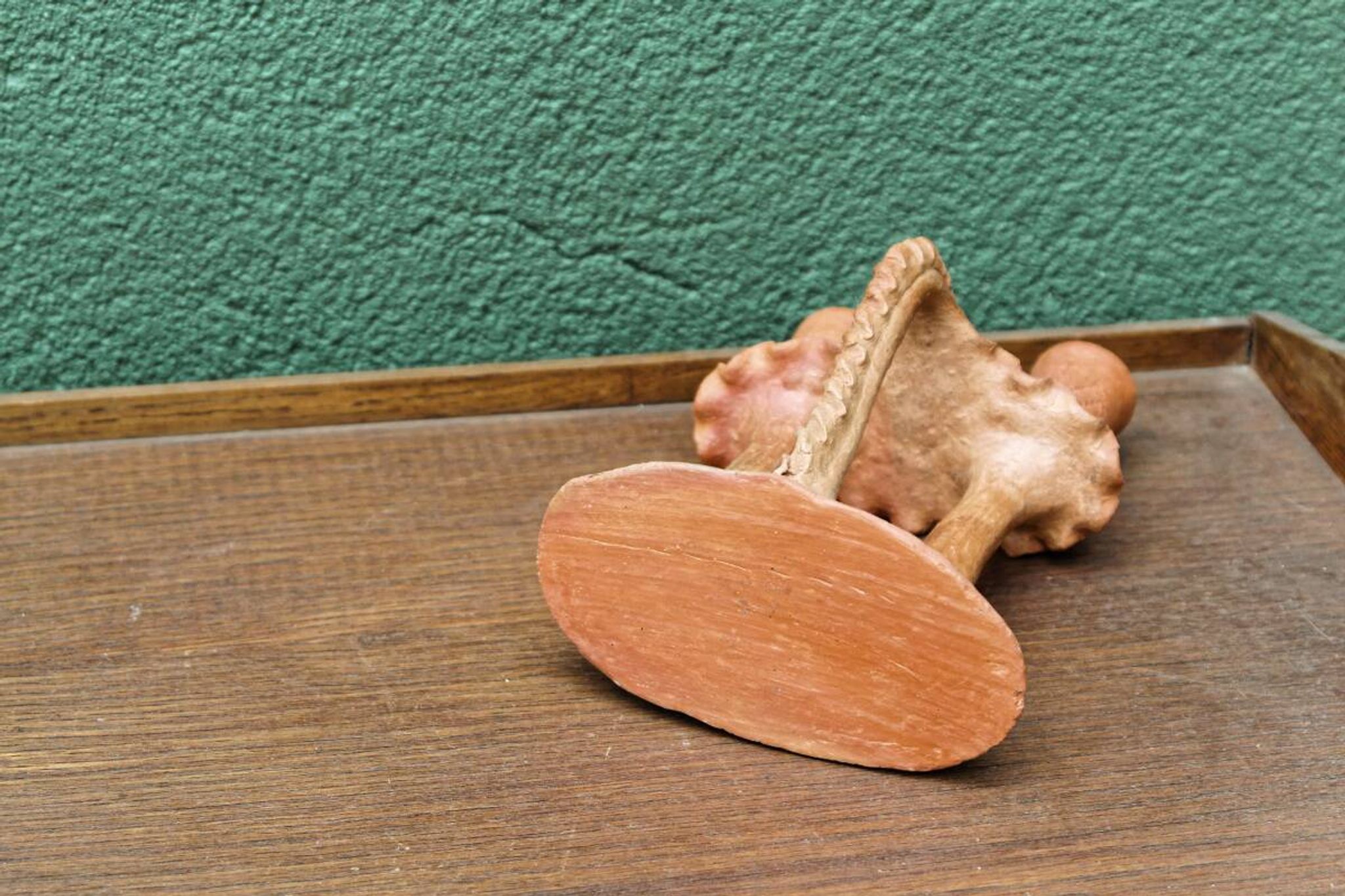 African terracotta candle holder