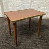 Vintage side table in Formica and teak 70s