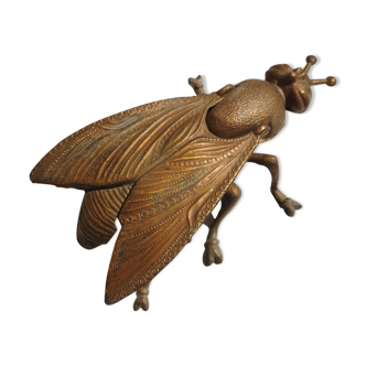 Vintage ashtray, brass fly