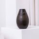 Dark brown ceramic Studio Keramik vase by Elisabeth Dunker, organic mid-century 1960s