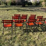 Set of 12 metal chairs