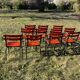 Lot de 12 chaises métal