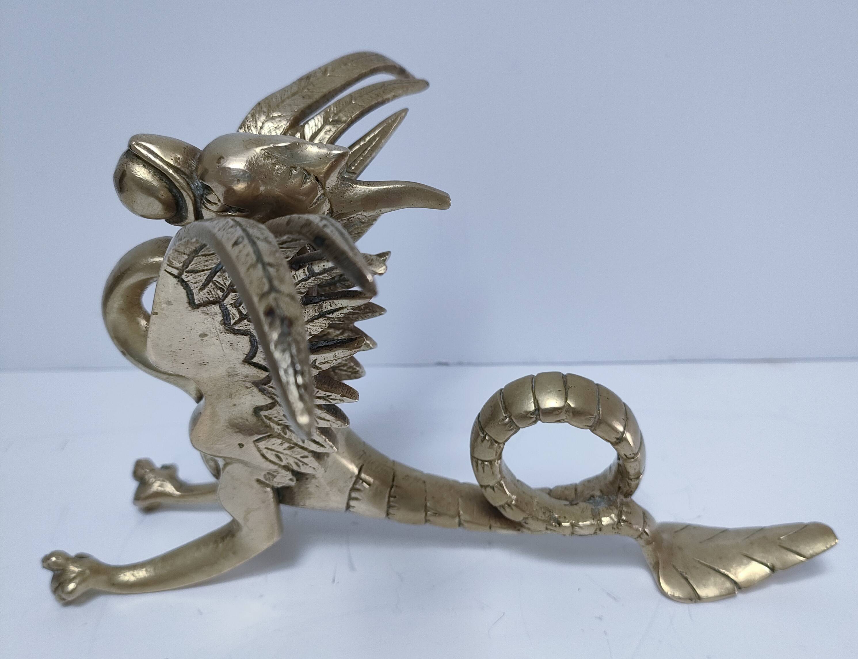 gold-plated chimera sculpture
