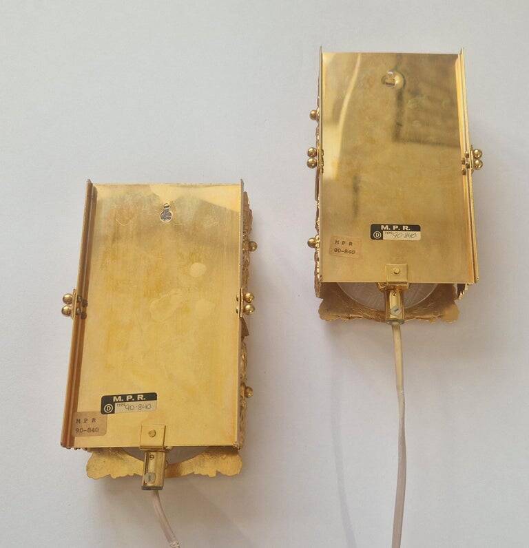 Pair of Midcentury Very Rare Wall Lamps M. P. R., Sweden, 1960s