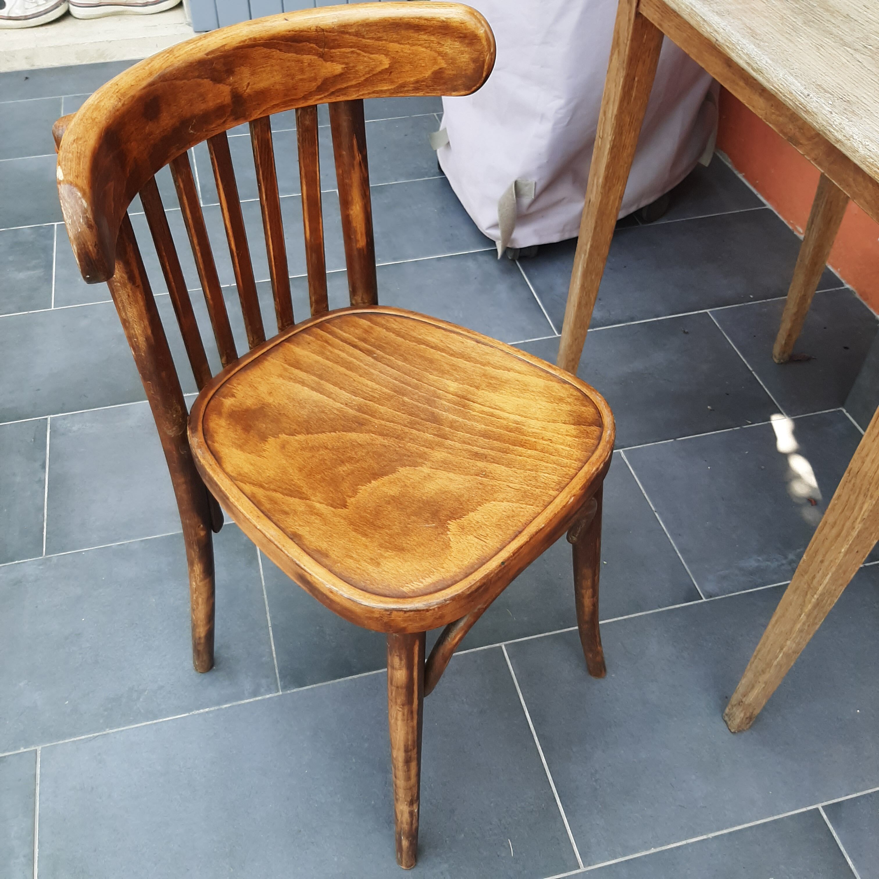 Patinated bistro chair