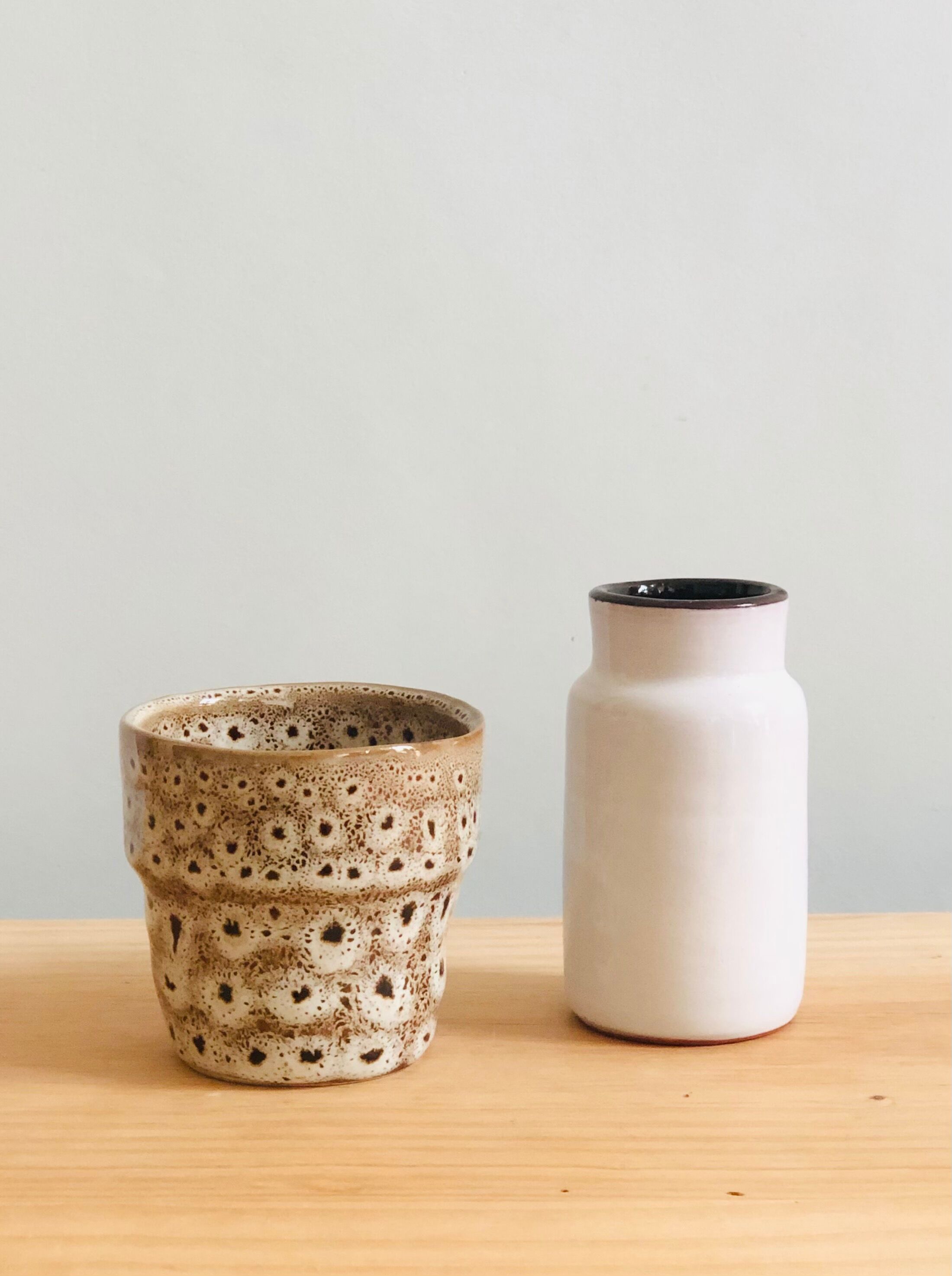Duo of ceramic pots