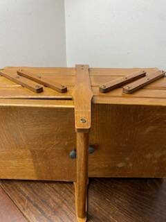 Wooden sewing box