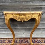 Gilded Wooden Console Louis XV Style