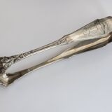 Solid silver sugar tongs, lion claws, Tallois and Mayence