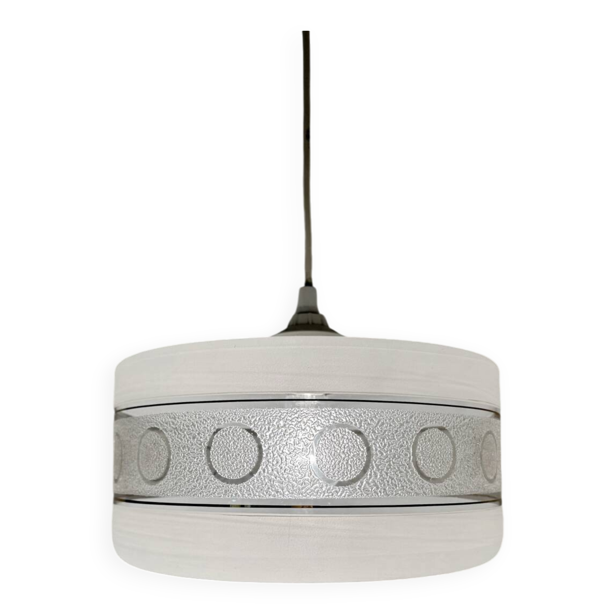 Space Age Glass Chandelier 70s