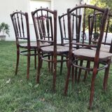Suite de 6 chaises de bistrot Thonet