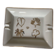 Old rectangular Limoges Porcelain Ashtray: Leaf designs signed GP