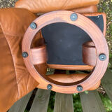 Stressless armchair and footrest set from the 70s/80s.