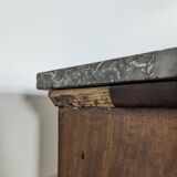 Louis Philippe period silver cabinet in flamed mahogany veneer