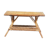Table rectangulaire en rotin