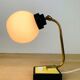 Opaline brass casserole lamp 50s