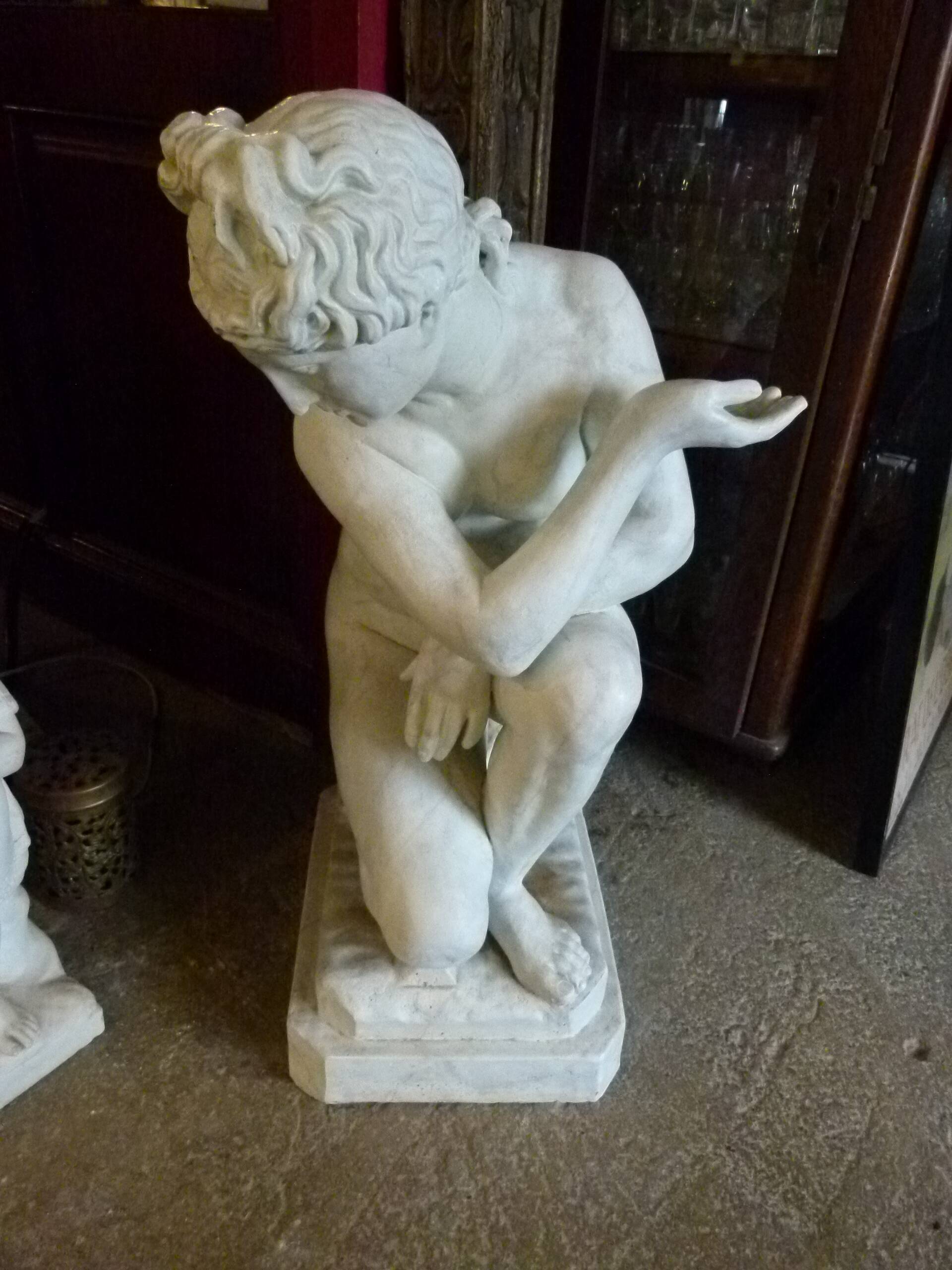 Painted bronze sculpture