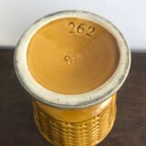Cache pot sur pied en barbotine vintage