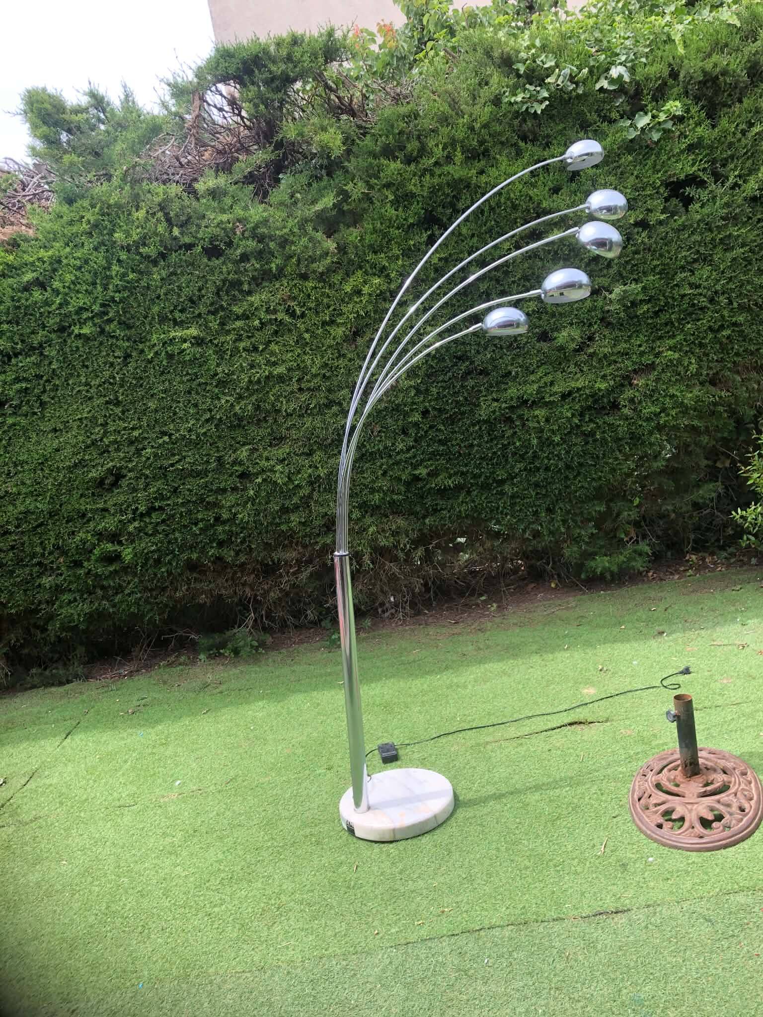 Vintage 5-branch floor lamp "Lily of the Valley", designed by Christian Koban.