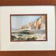 Beach and cliffs in Veules les roses in Normandy, impressionist landscape