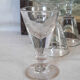 Old bistro glasses with thick bottoms