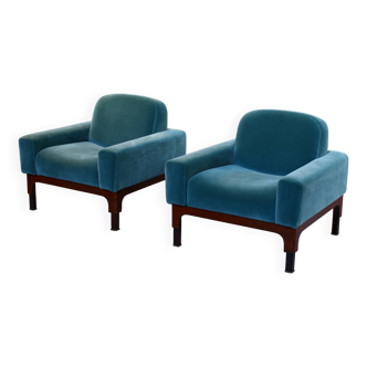 Pair of "Romantico" armchairs by Piero Ranzani, Elam edition, 60s