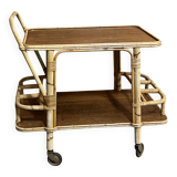 Bamboo serving trolley
