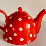 Ceramic theiere Jameson & Tailor red with white polka dots