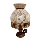 Bedside lamp lace and wood