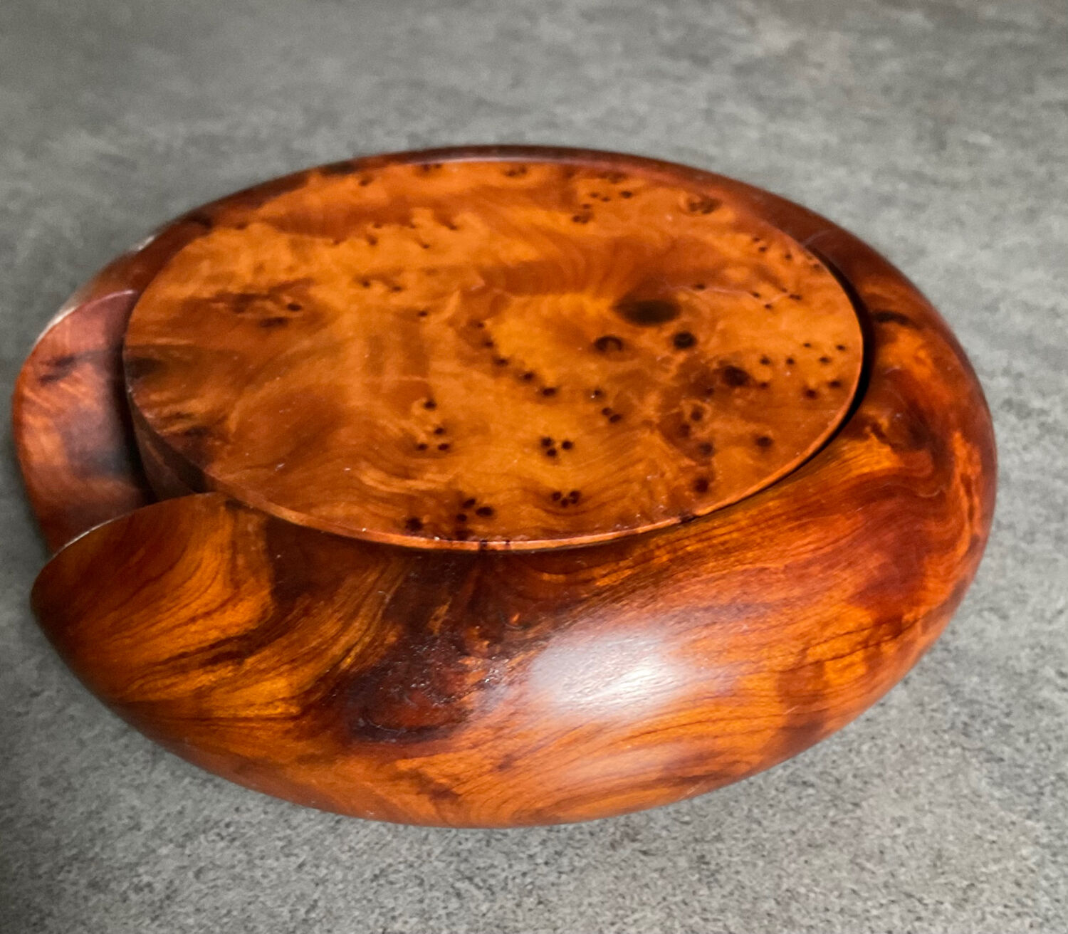 Vintage elm coasters