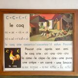 Educational poster élocution vintage Rossignol, 60s