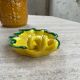 Ceramic yellow vallauris dish