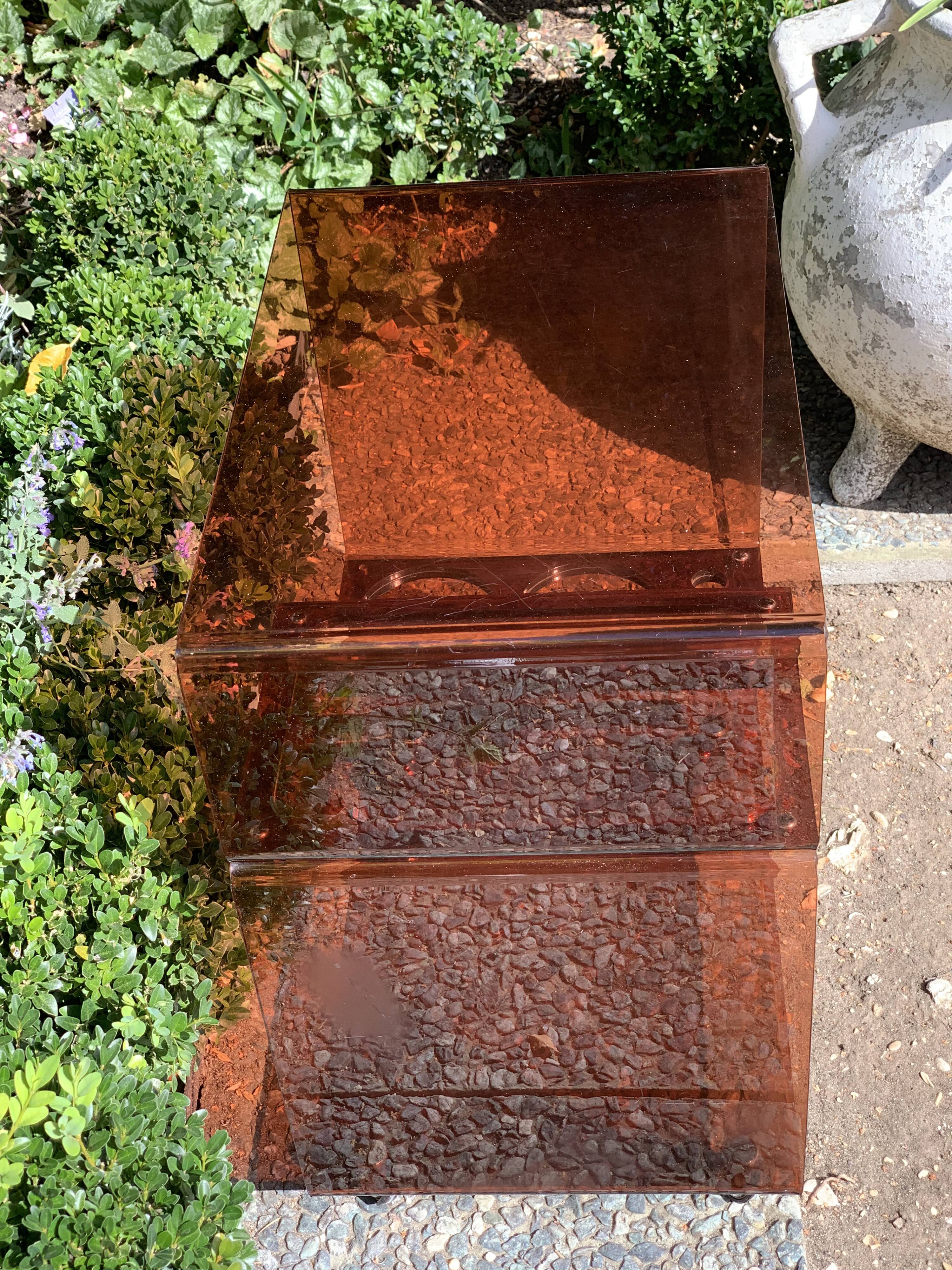 Smoked plexiglas rolling bar 70