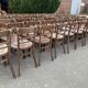 Set of 40 old beech bistro chairs