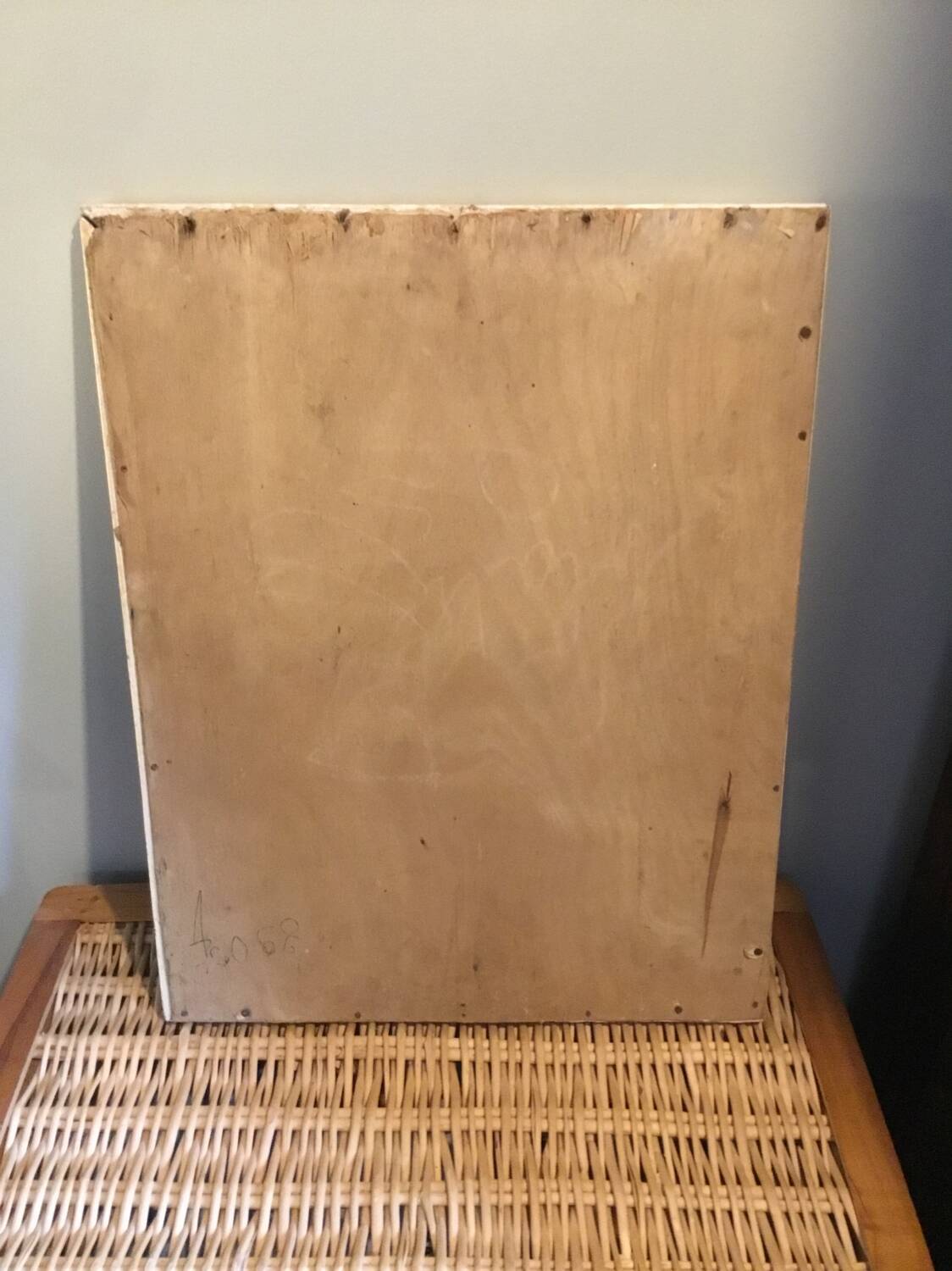 White wooden mirror