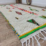 Handmade wool Berber rug 260 X 135 CM