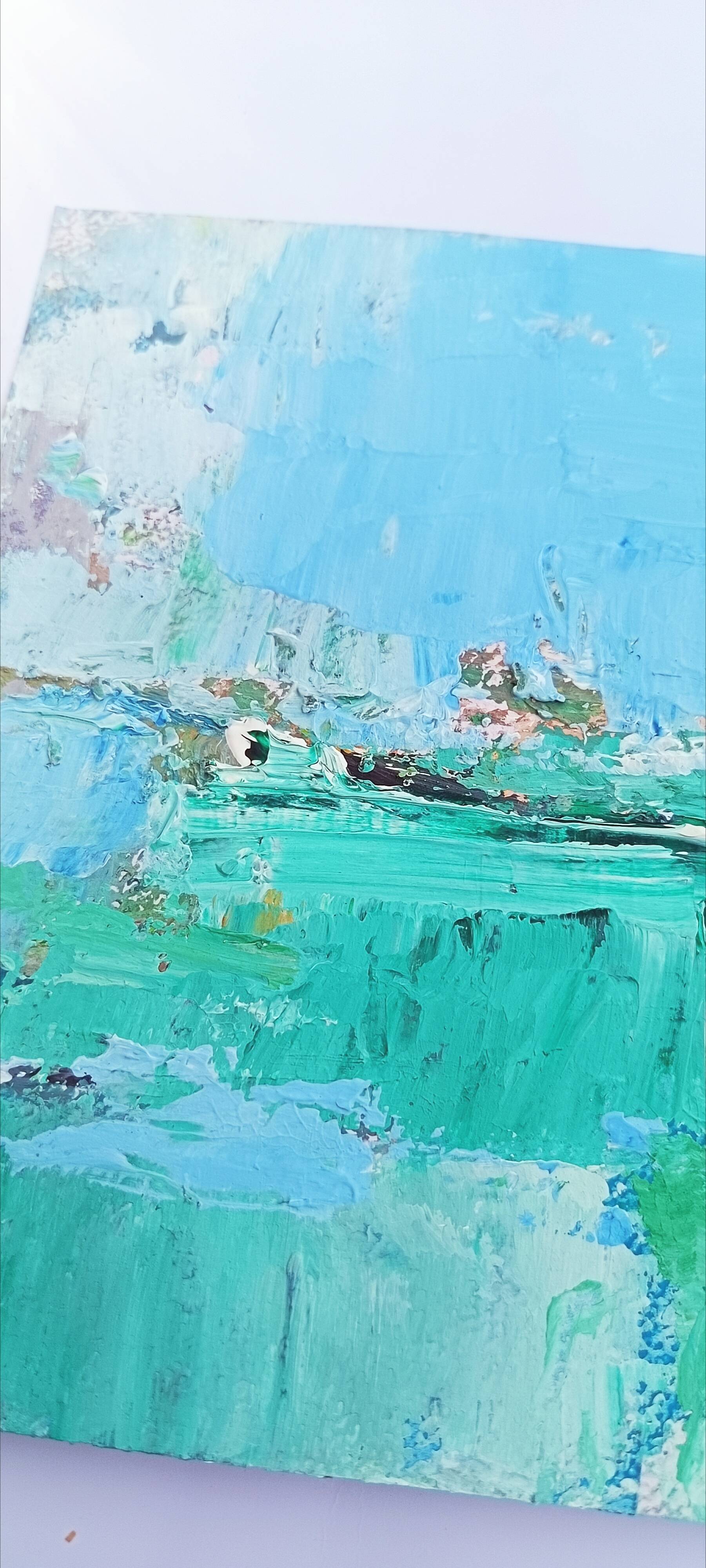 Peinture abstraite originale lumineuse – dlg Nicolas de Stael