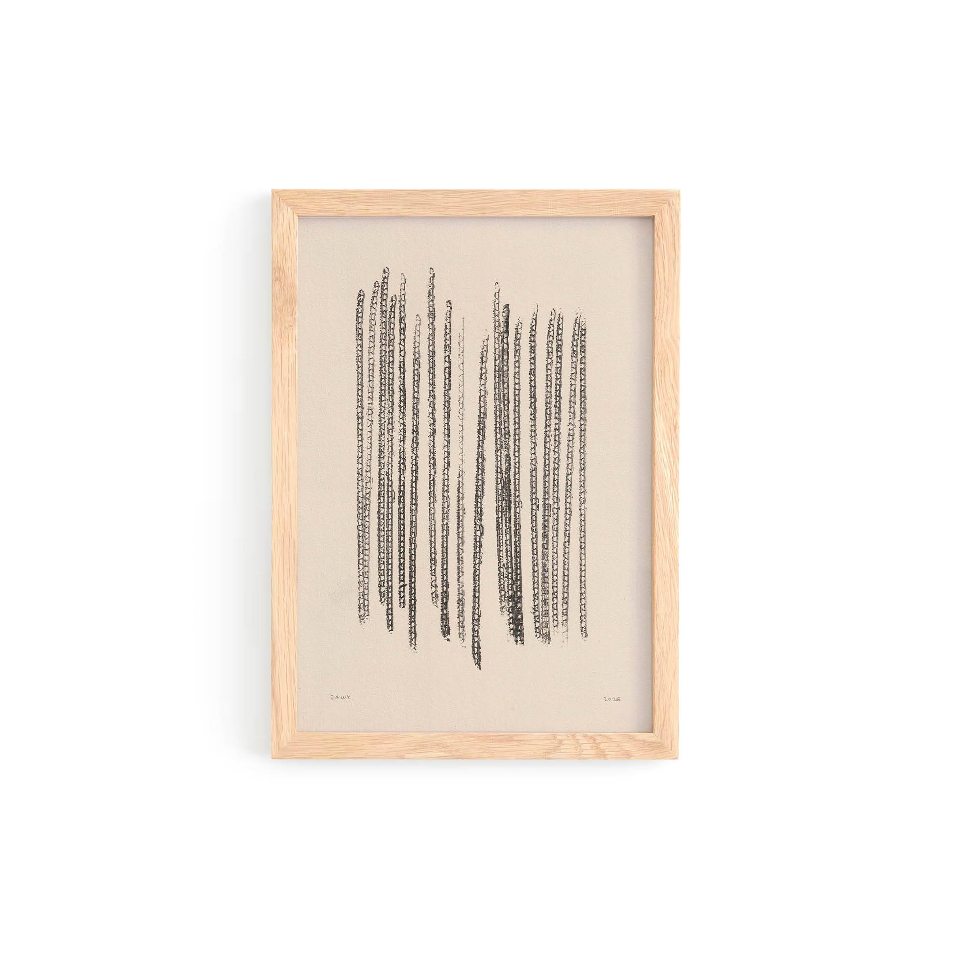 Abstract painting on paper signed Eawy.