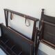 Colonial desk in wood and leather with armchair