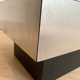 70s coffee table in brushed aluminum