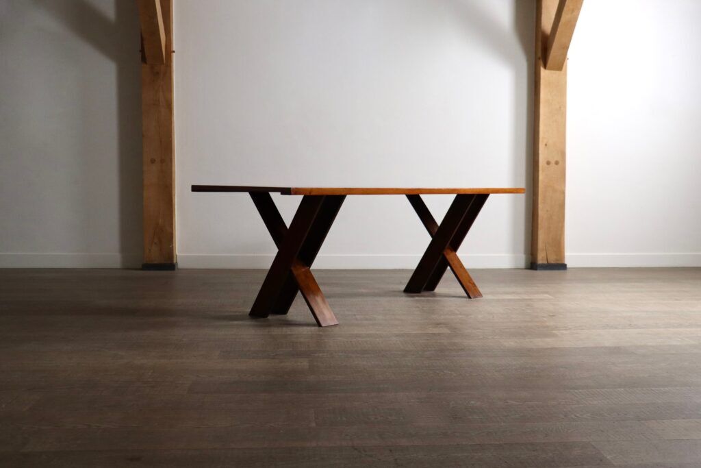 TL58 dining table in walnut by Marco Zanuso for Poggi, Italy 1960s