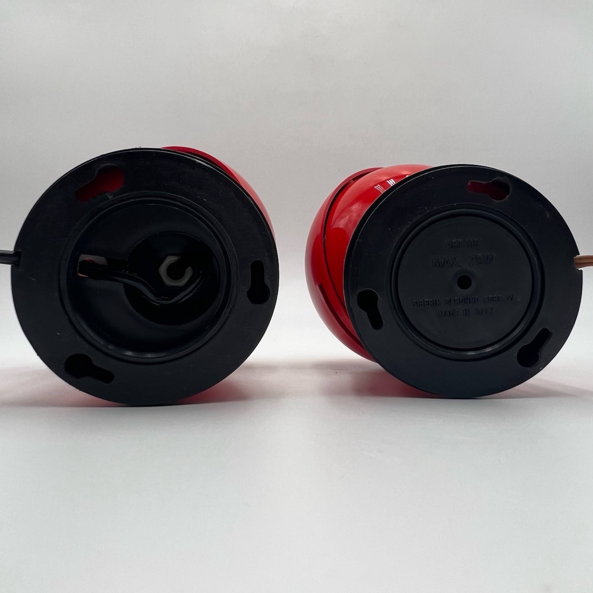 Pair of Space Age Table or Wall Lamps 'Asteroidi' by Siberin Caronno, 70s