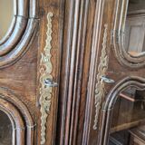 Louis XV period 18th century two-part sideboard in solid oak with glass