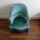 Blue velvet toad chair