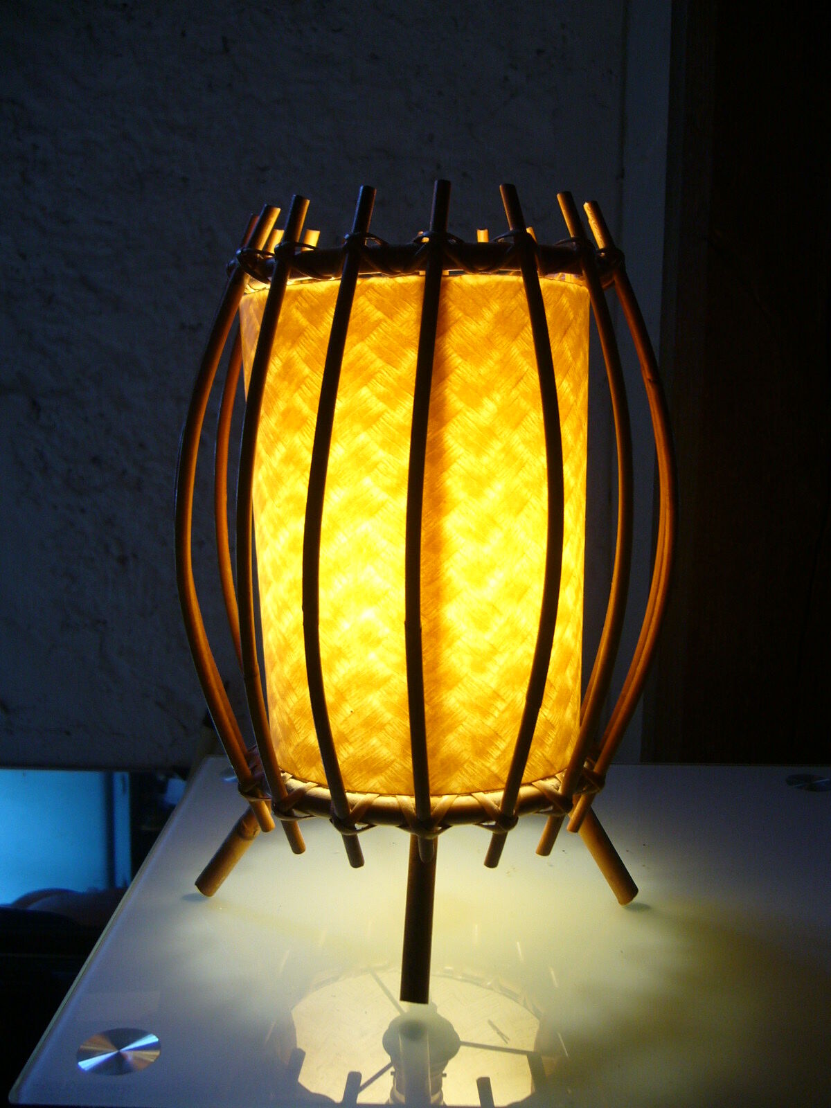 Vintage wicker lamp