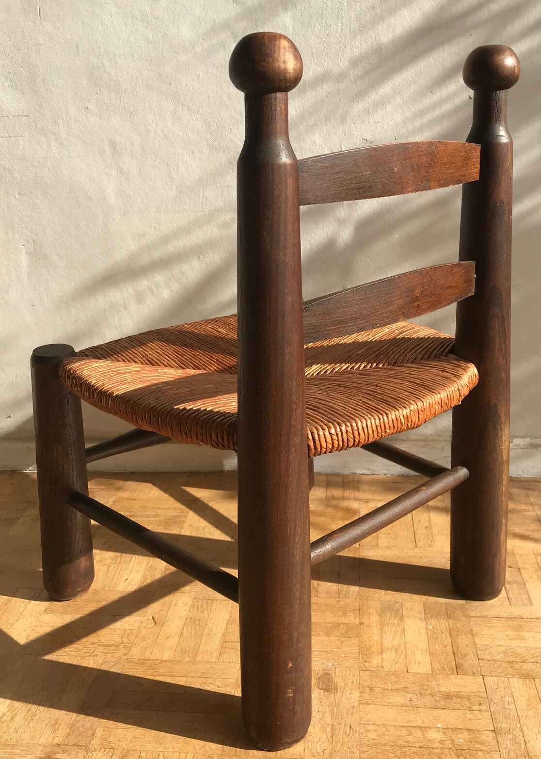 Wooden chair and straw 1950