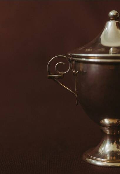 Vintage silver plated milk and sugar set