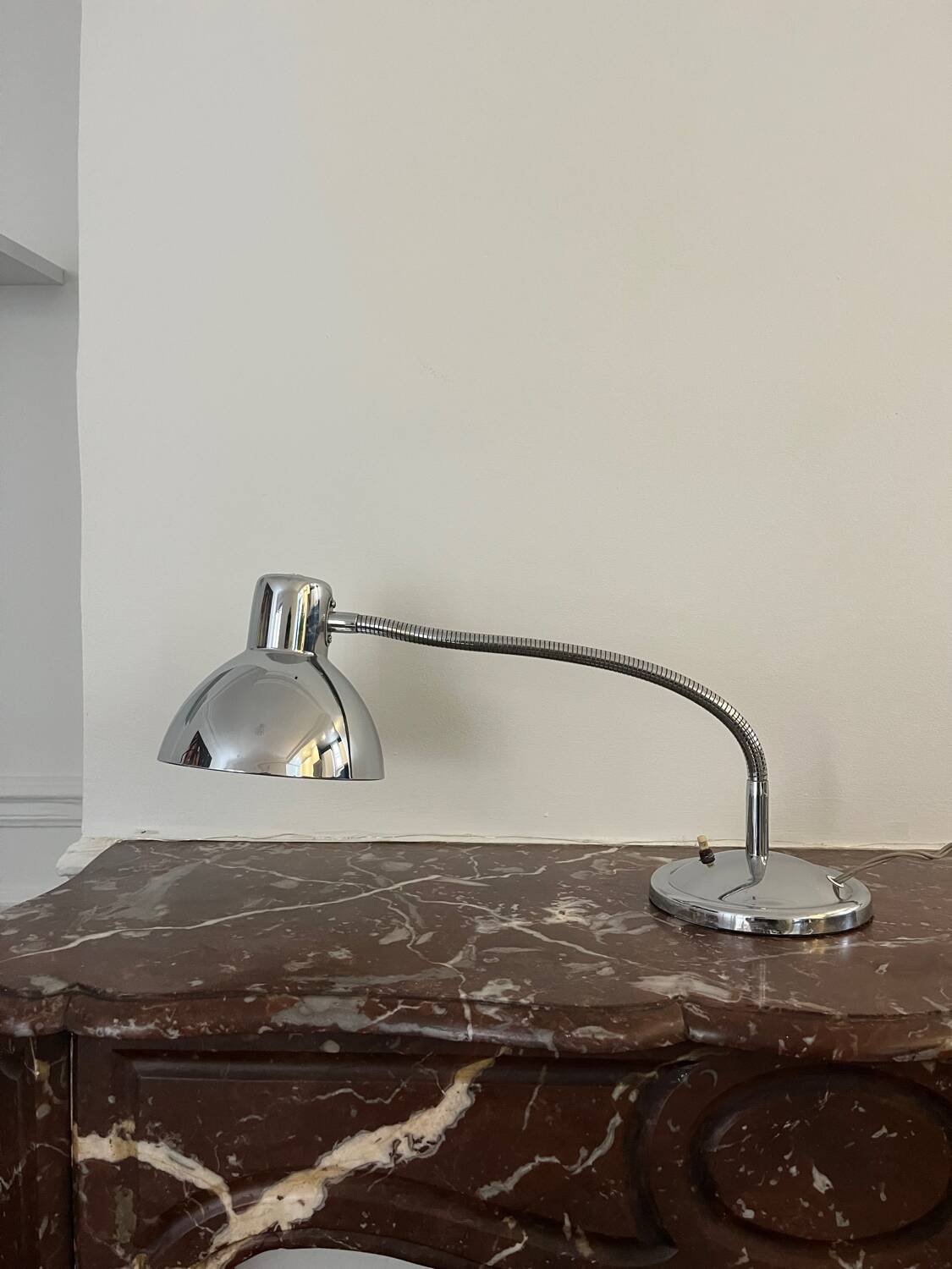 Vintage chrome flexible table lamp - 1960s