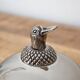 Vintage Silver Plated Butter Dish with Duck Head: Old Swedish Butter Mold