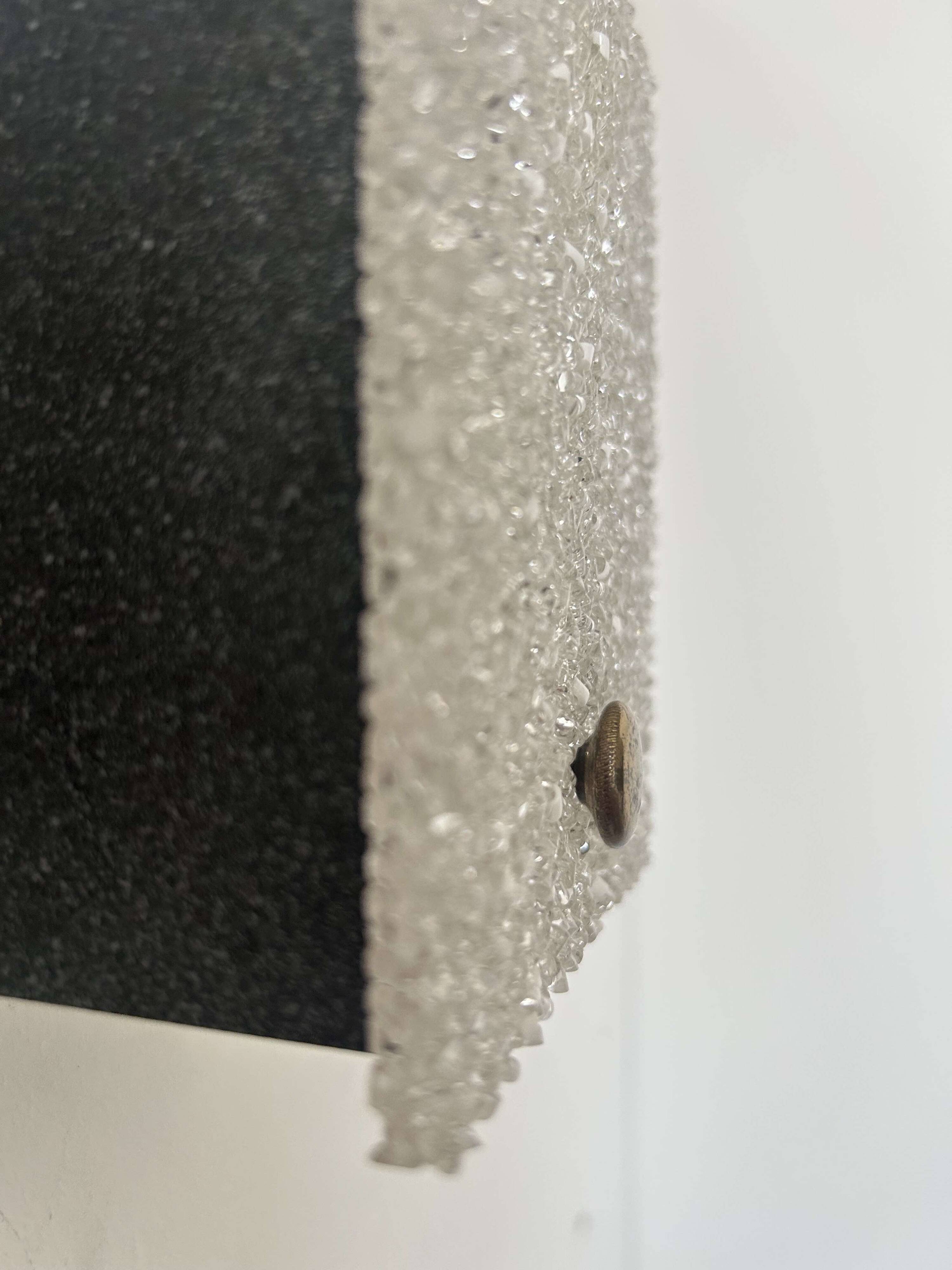 Paire d'applique  vintage, Perspex et métal laqué noir, France 1960